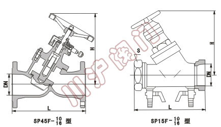 SP45數(shù)字鎖定平衡閥外形尺寸圖